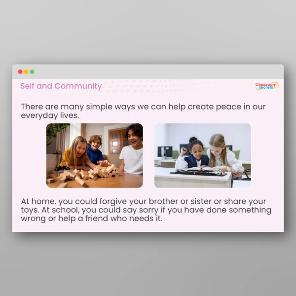 An image of the Values Resource - Peace Resource