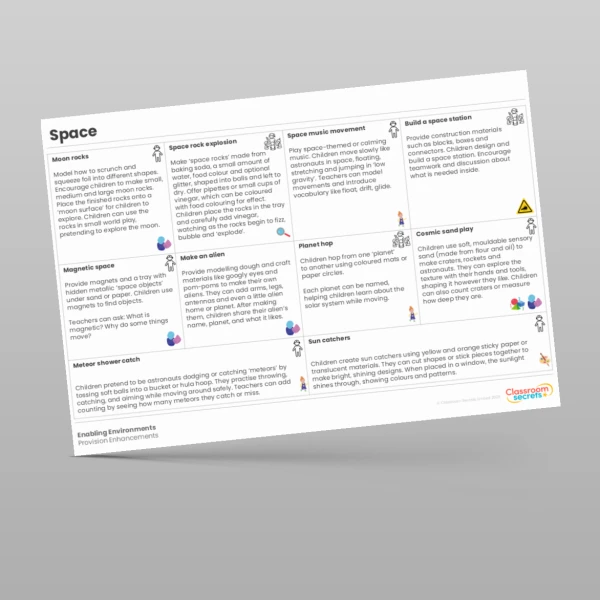 An image of the Amazing World - Space Provision Enhancements Resource