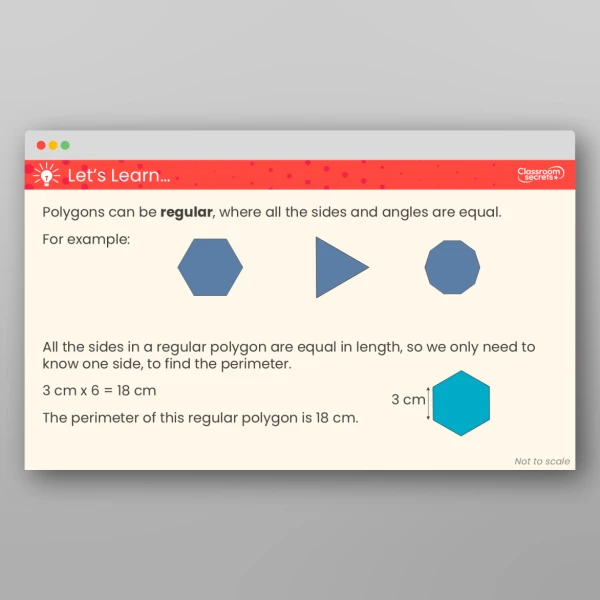 An image of the Perimeter of Polygons Teaching PPT Resource