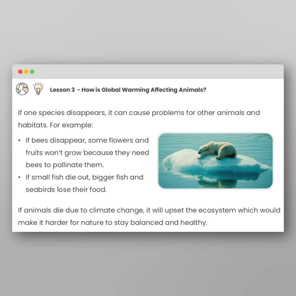 An image of the Global Warming Lessons Resource