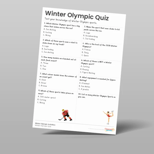 An image of the Winter Olympics Activity Pack Resource