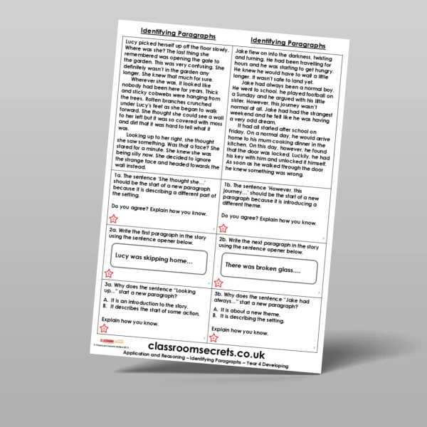 An image of the Free Identifying Paragraphs Application and Reasoning Resource