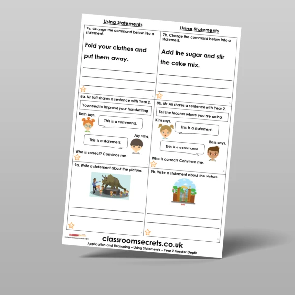 An image of the Using Statements Application and Reasoning Resource