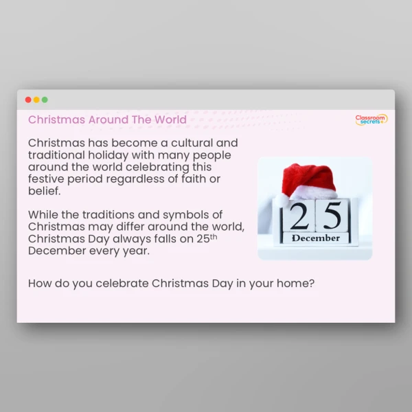 An image of the Christmas Around the World Whole School Assembly PPT Resource