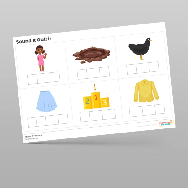 An image of the Phonics Sound It Out: ir Resource