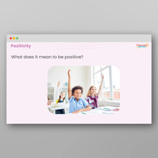 An image of the UKS2 Values - Positivity Resource