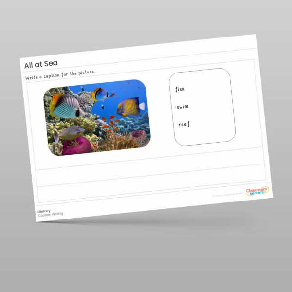 An image of the Free Amazing World - All At Sea Literacy Activities Resource