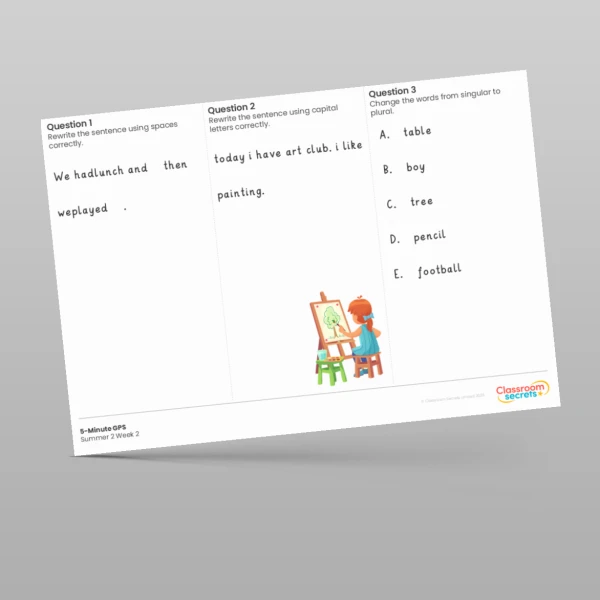 An image of the 5-Minute GPS Summer 2 Week 2 Resource