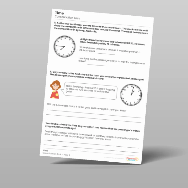 An image of the Time Consolidation Task Resource