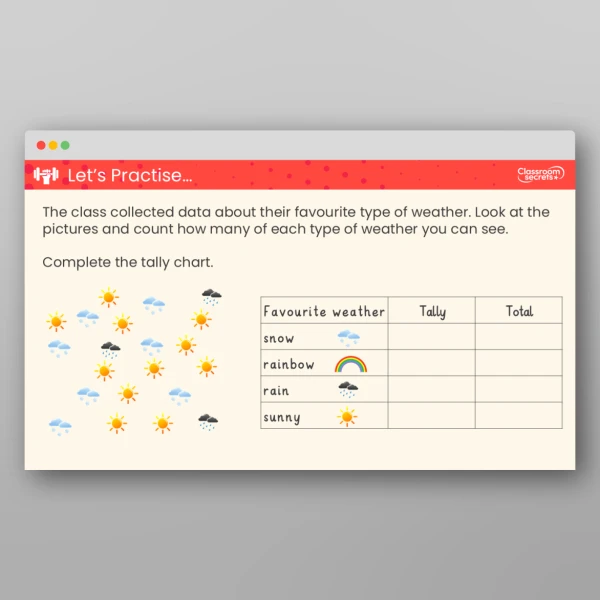 An image of the Free Make Tally Charts Teaching PPT Resource