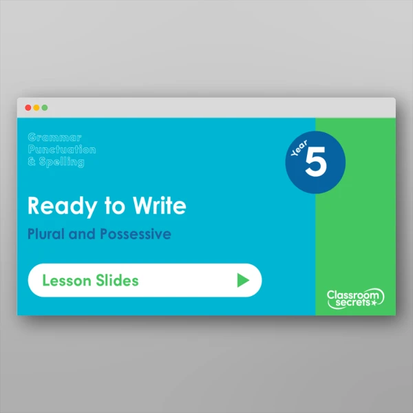 An image of the Plural and Possessive Lesson Slides Resource