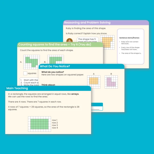 Year 4 Count Squares Area Teaching PowerPoint