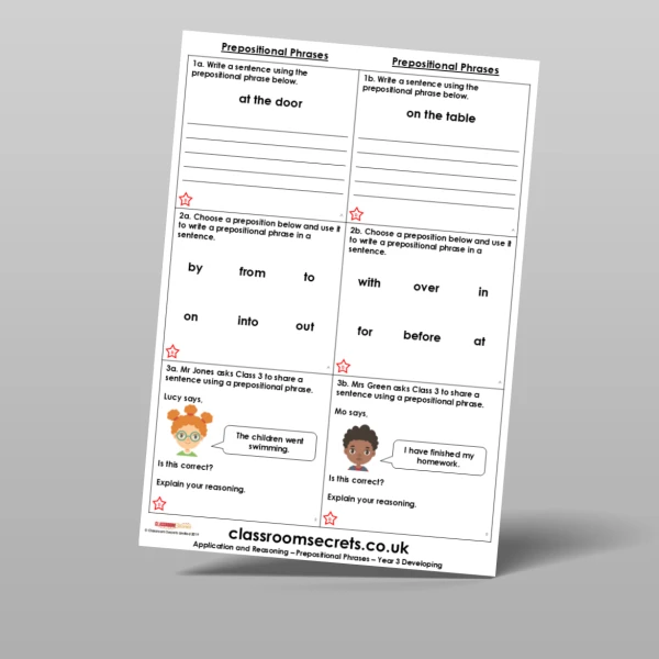 An image of the Prepositional Phrases Application and Reasoning Resource