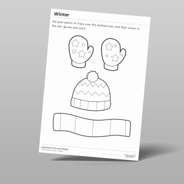 An image of the Winter I Can Draw and Colour Resource