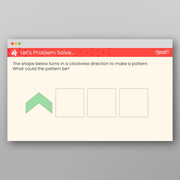 An image of the Shape Patterns with Turns Teaching PPT Resource