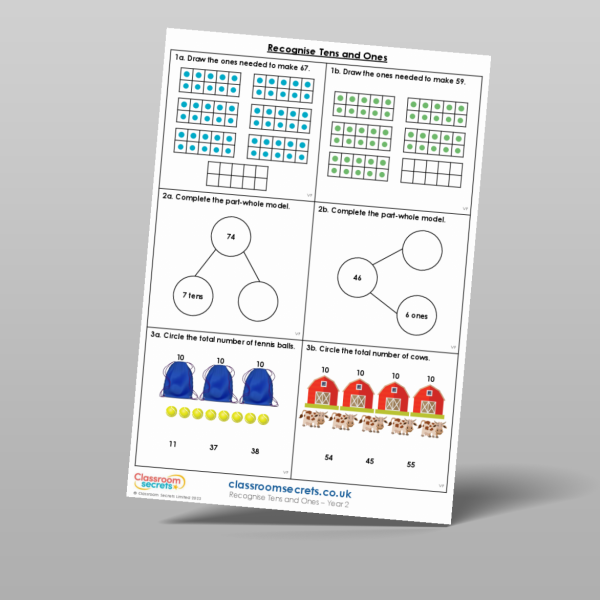 Year 2 Recognise Tens And Ones Varied Fluency Resource | Classroom Secrets