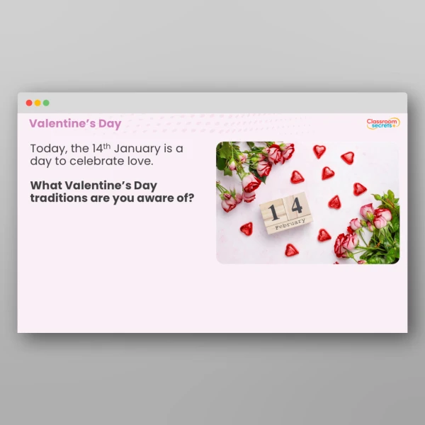 An image of the Valentine's Day KS2 Assembly Resource