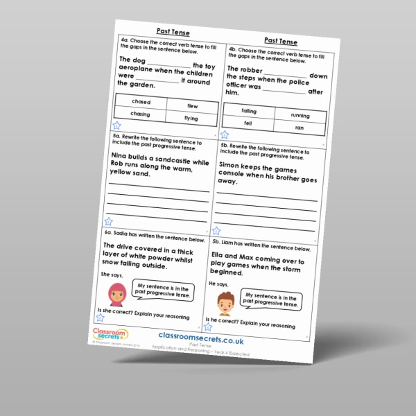 An image of the Past Tense Application and Reasoning Resource