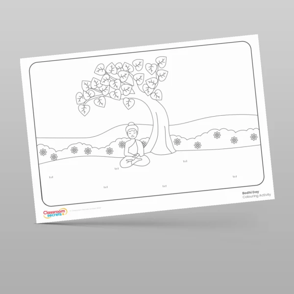 An image of the Bodhi Day Colouring Activity Resource