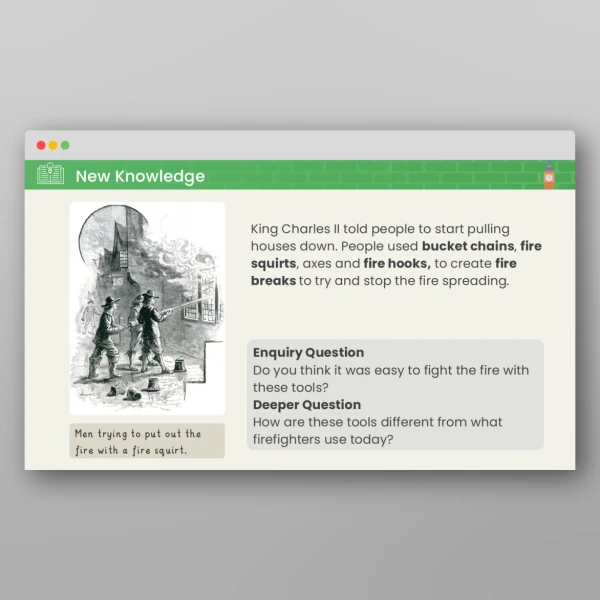 An image of the Lesson 3: What Happened During the Fire? PPT Resource
