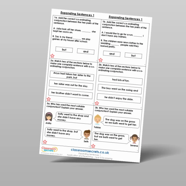 An image of the Expanding Sentences 1 Application and Reasoning Resource