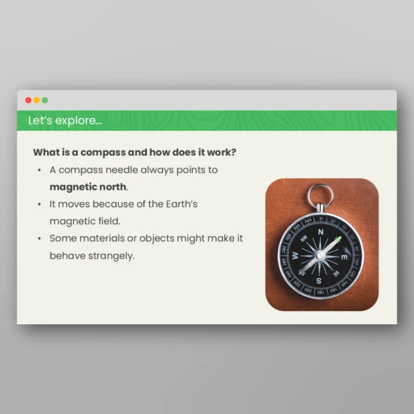 An image of the Which Materials Affect a Compass Geography Fieldwork PPT Resource