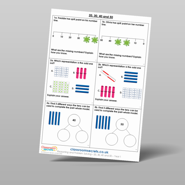 Year 1 20 30 40 And 50 Reasoning And Problem Solving Resource ...