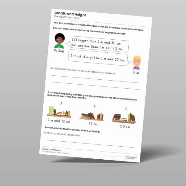 An image of the Length and Height Consolidation Task Resource