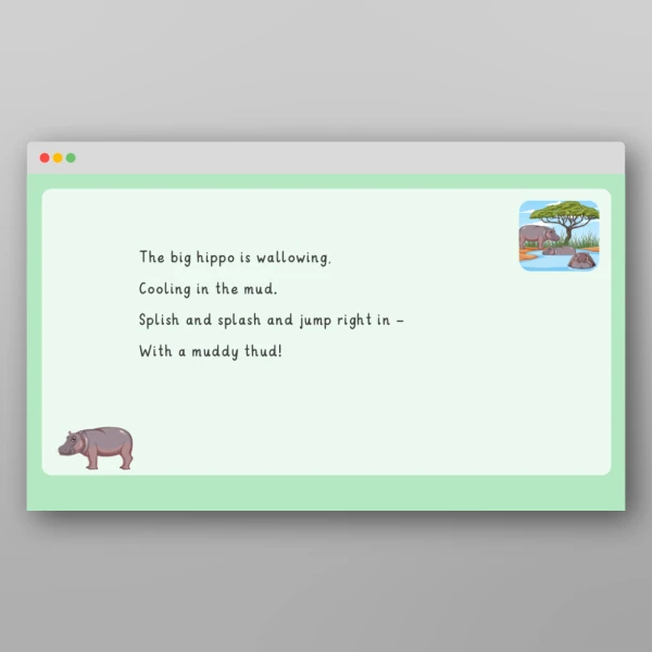 An image of the Amazing World - African Safari Rhyme Resource