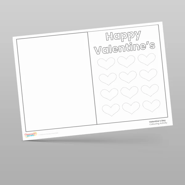 An image of the Valentine's Day Card Templates Resource