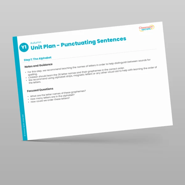 An image of the Punctuating Sentences Unit Plan Resource