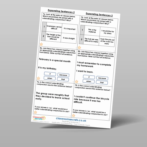 An image of the Expanding Sentences 2 Application and Reasoning Resource