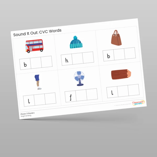 An image of the Phonics Sound It Out: CVC Words Resource