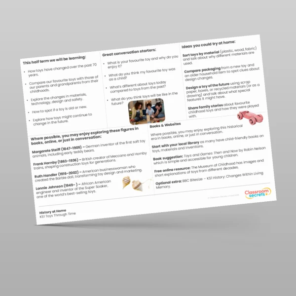 An image of the Toys Through Time History at Home Resource