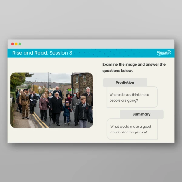 An image of the Rise and Read Remembrance Day Resource