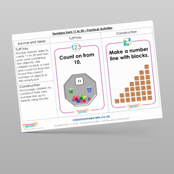 Year 1 Numbers From 11 To 20 Practical Activities Resource | Classroom ...