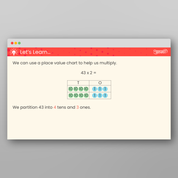 Year 3 Multiply A 2 Digit Number By A 1 Digit Number No Exchange ...
