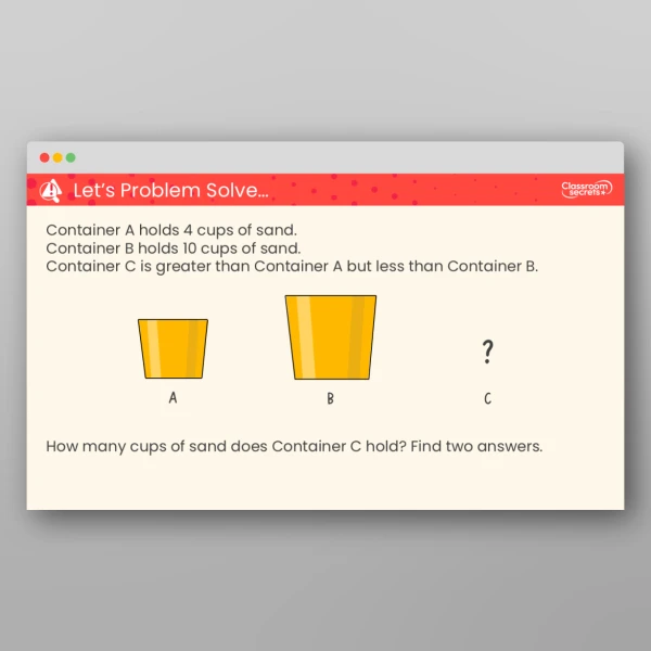 An image of the Compare Capacity Teaching PPT Resource