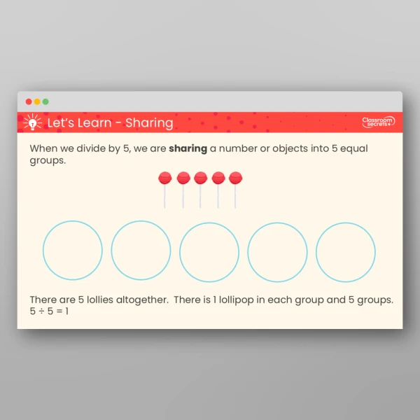 An image of the Divide by 5 Teaching PPT Resource