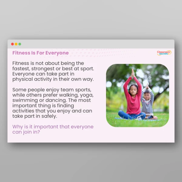 An image of the National Fitness Day Whole School Assembly Resource