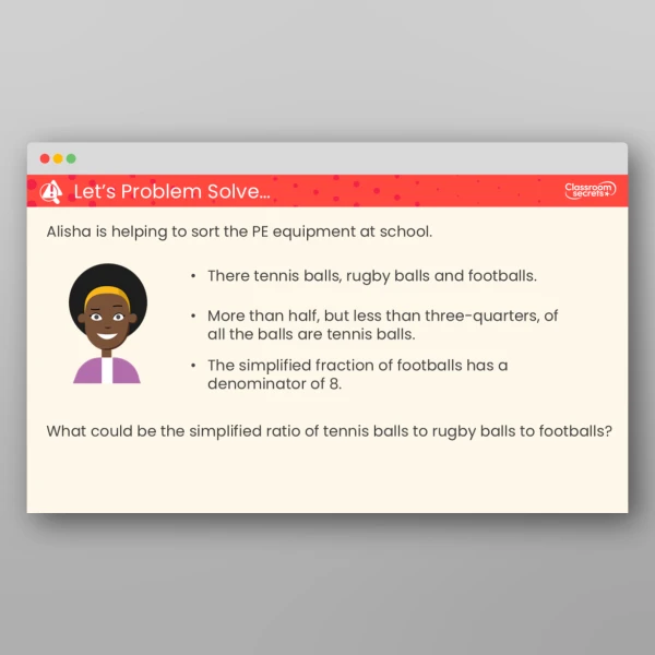 An image of the Ratio and Fractions Teaching PPT Resource