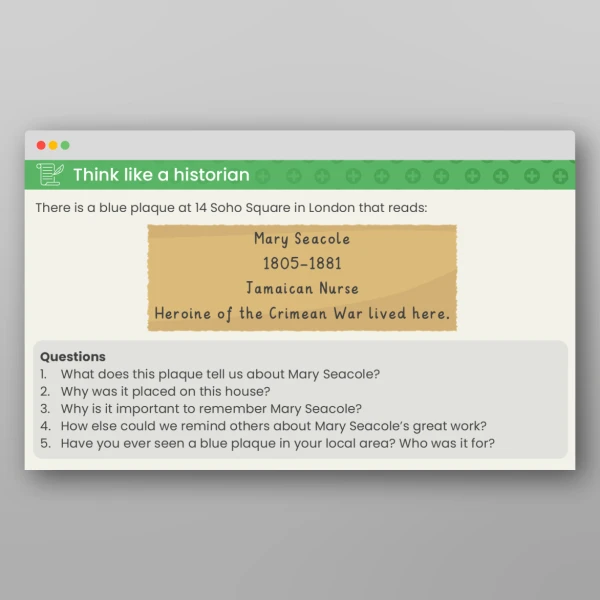 An image of the Lesson 2: Who Was Mary Seacole? PPT Resource