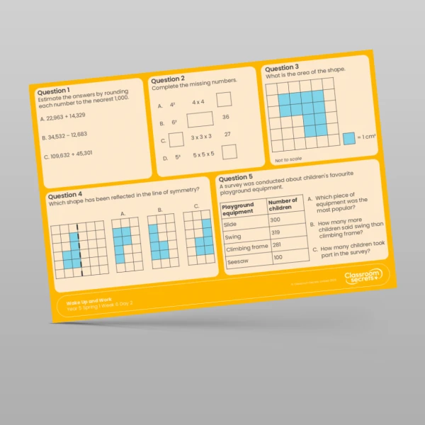 An image of the Spring 1 Week 6 Wake Up and Work Resource