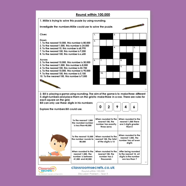 Year 5 Round within 100,000 Place Value Deeper Reasoning Discussion Problem