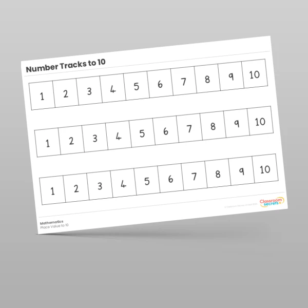 Year 1 Number Tracks to 10 Resource