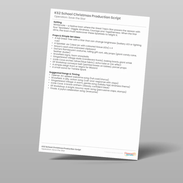 An image of the School Christmas Production Script Resource