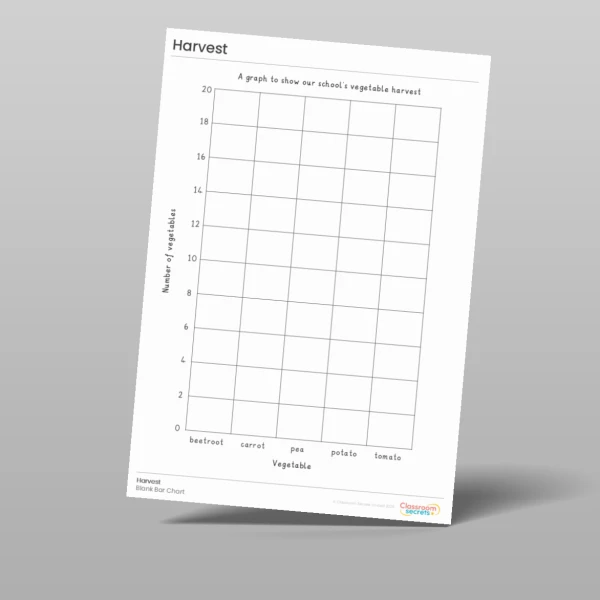 An image of the Harvest Blank Bar Chart Resource