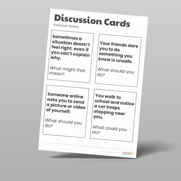 An image of the Personal Safety Discussion Cards Resource