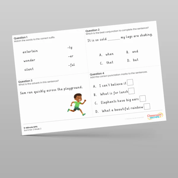 An image of the 5-Minute GPS Summer 2 Week 2 Resource