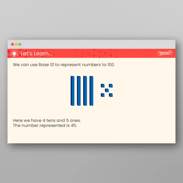 An image of the Recognise Tens and Ones Teaching PPT Resource